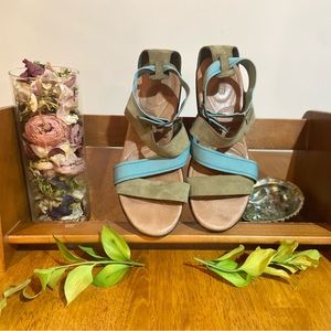 Keen Skyline Ankle Wedge Sandals, Women’s 9 in Mineral blue